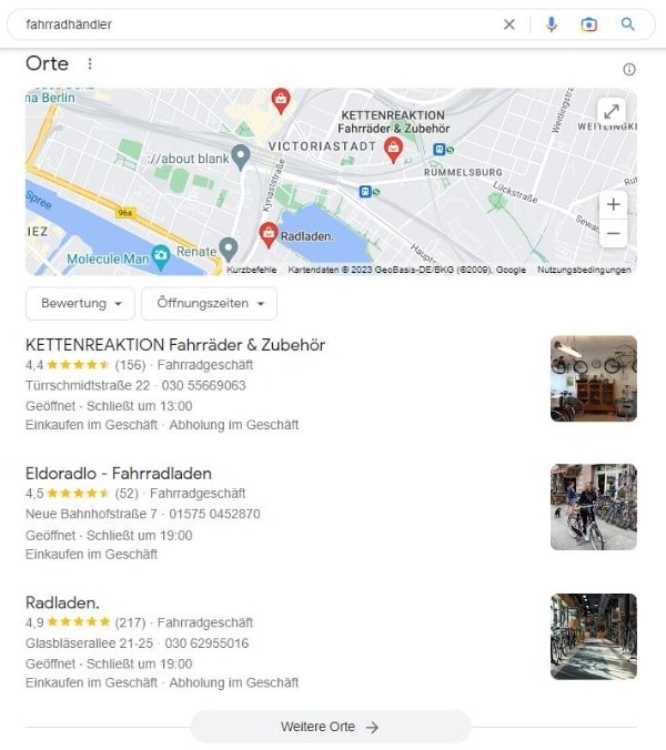 Local SEO für Fahrradhändler