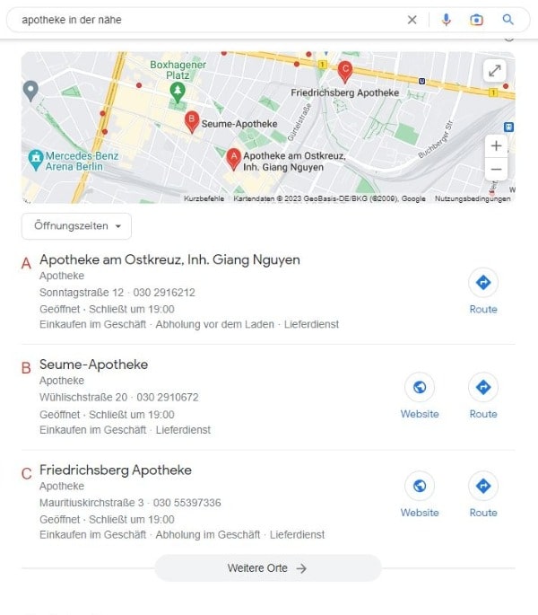 Website erstellen und Local SEO für Apotheke in der Nähe