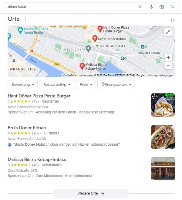 Website erstellen und Local SEO für Döner Halal