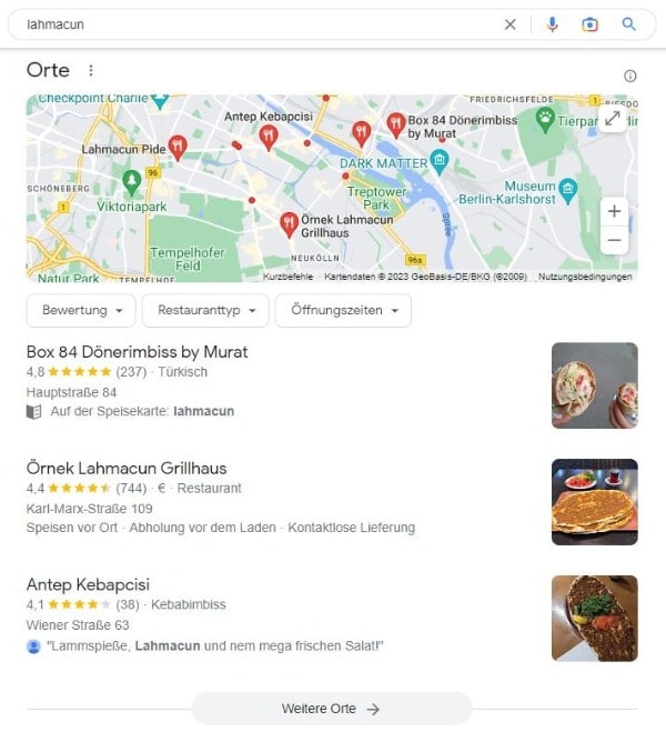 Website erstellen und Local SEO für Lahmacun